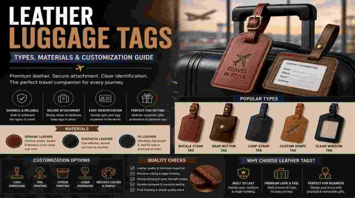 Leather Luggage Tags: Types, Materials & Customization Guide | Market Trends in USA