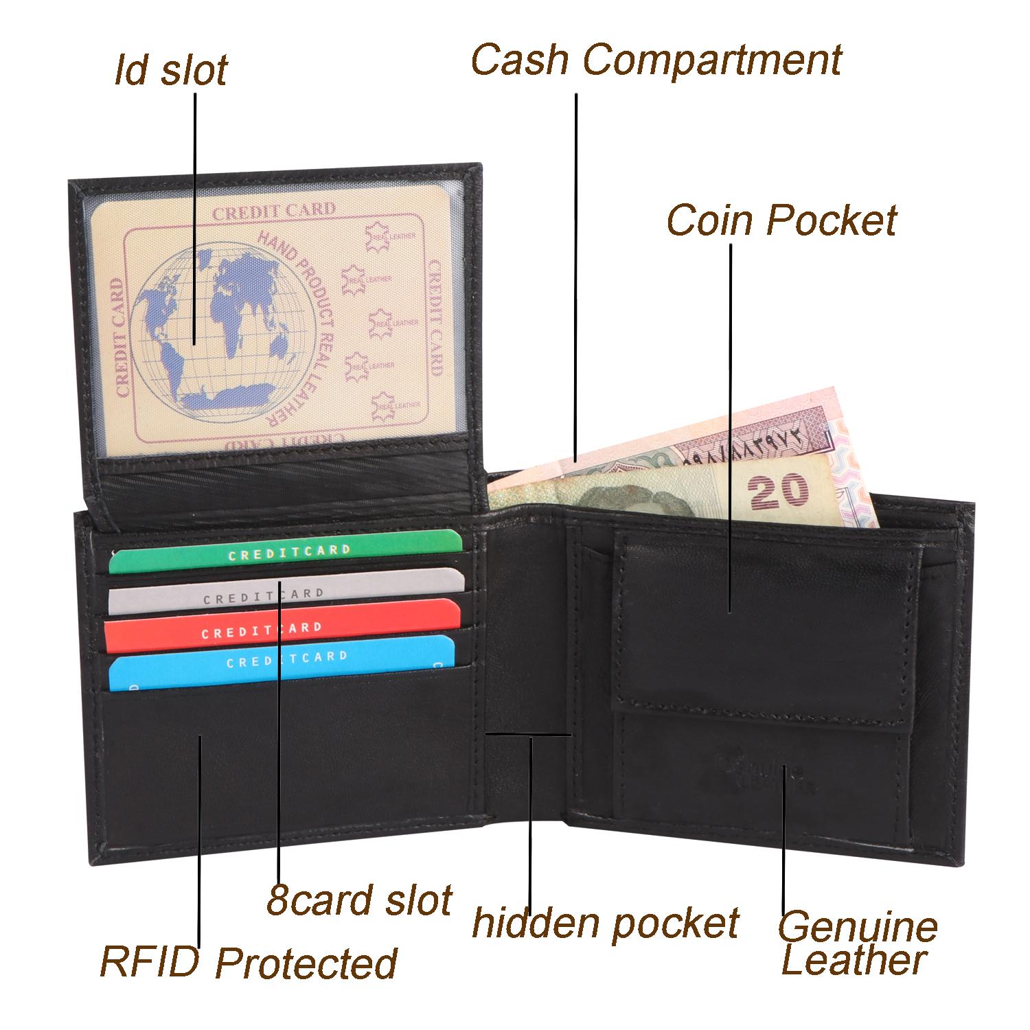BI FOLD leather wallet black