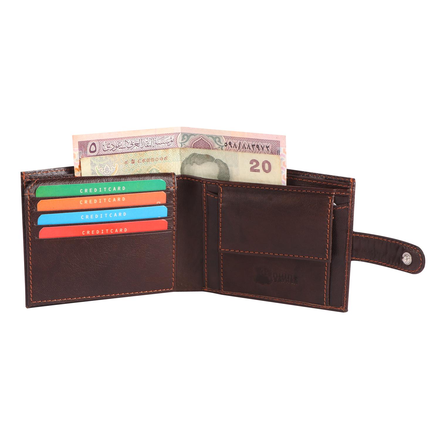 BI-FOLD leather wallet brown