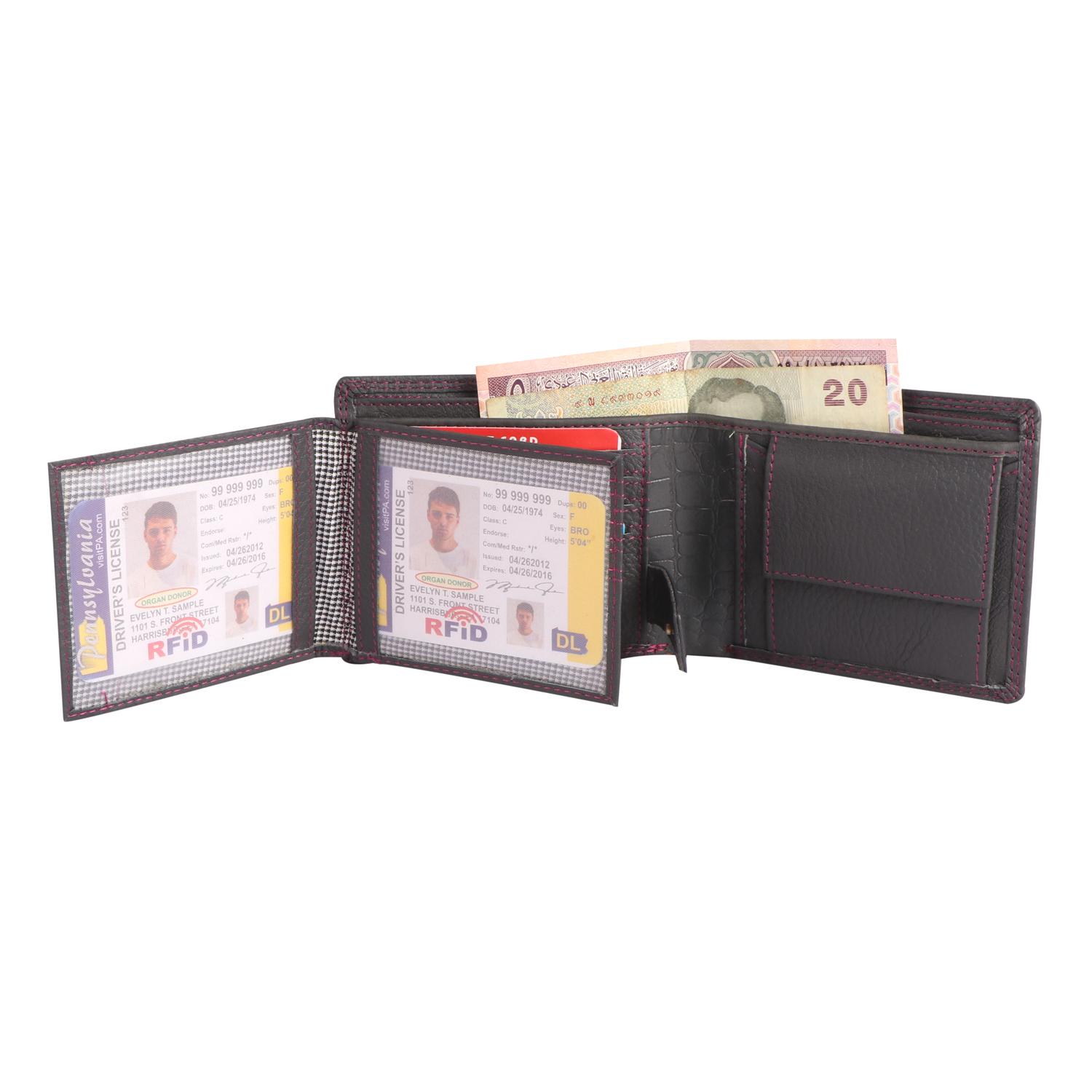 GREY LEATHER WALLET