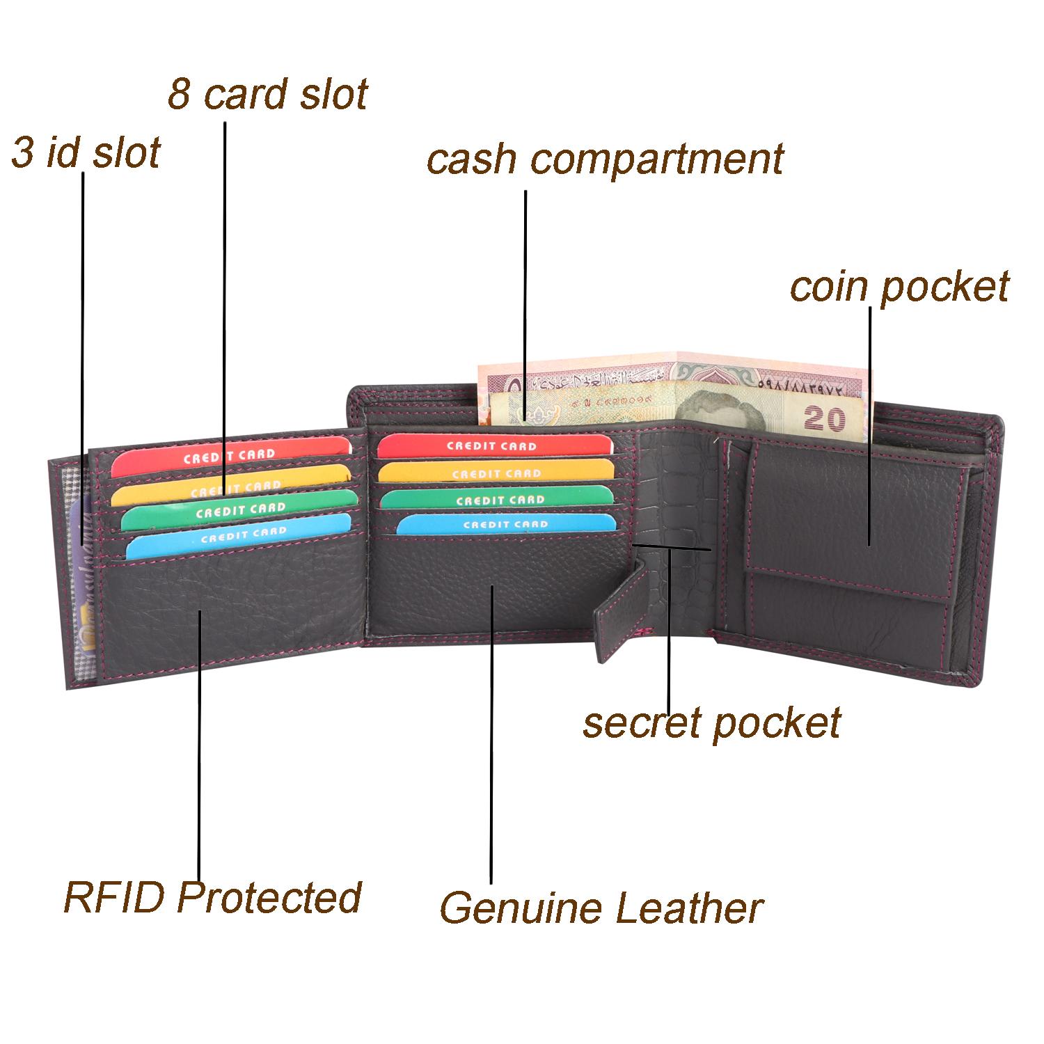 GREY LEATHER WALLET