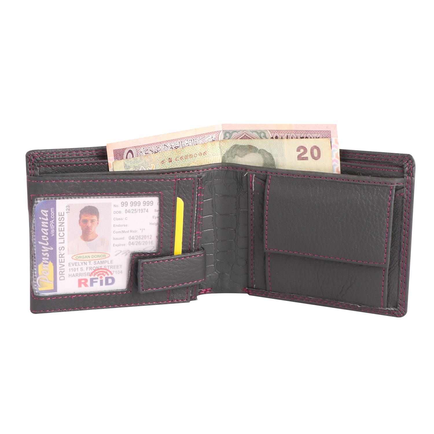 GREY LEATHER WALLET