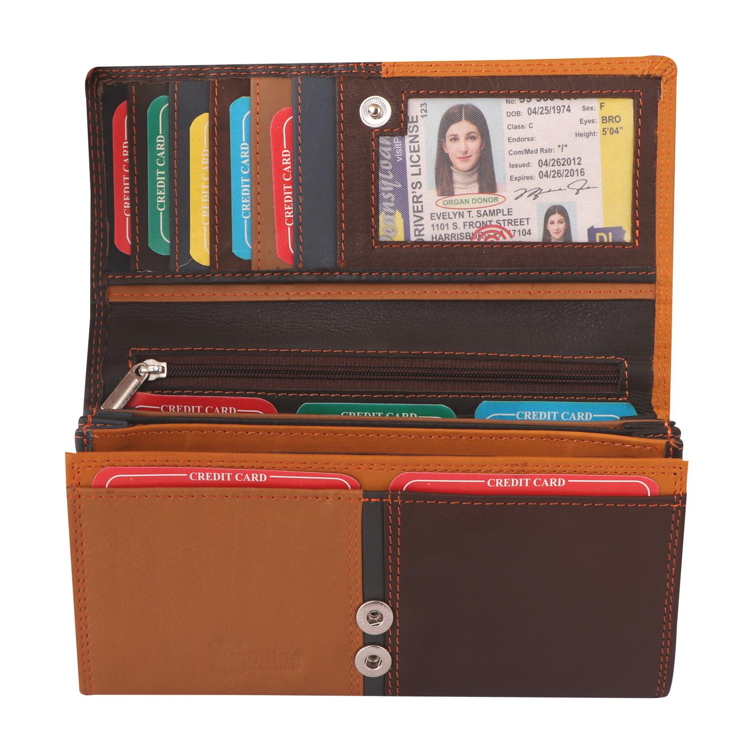 LADIES LEATHER WALLET MULTI