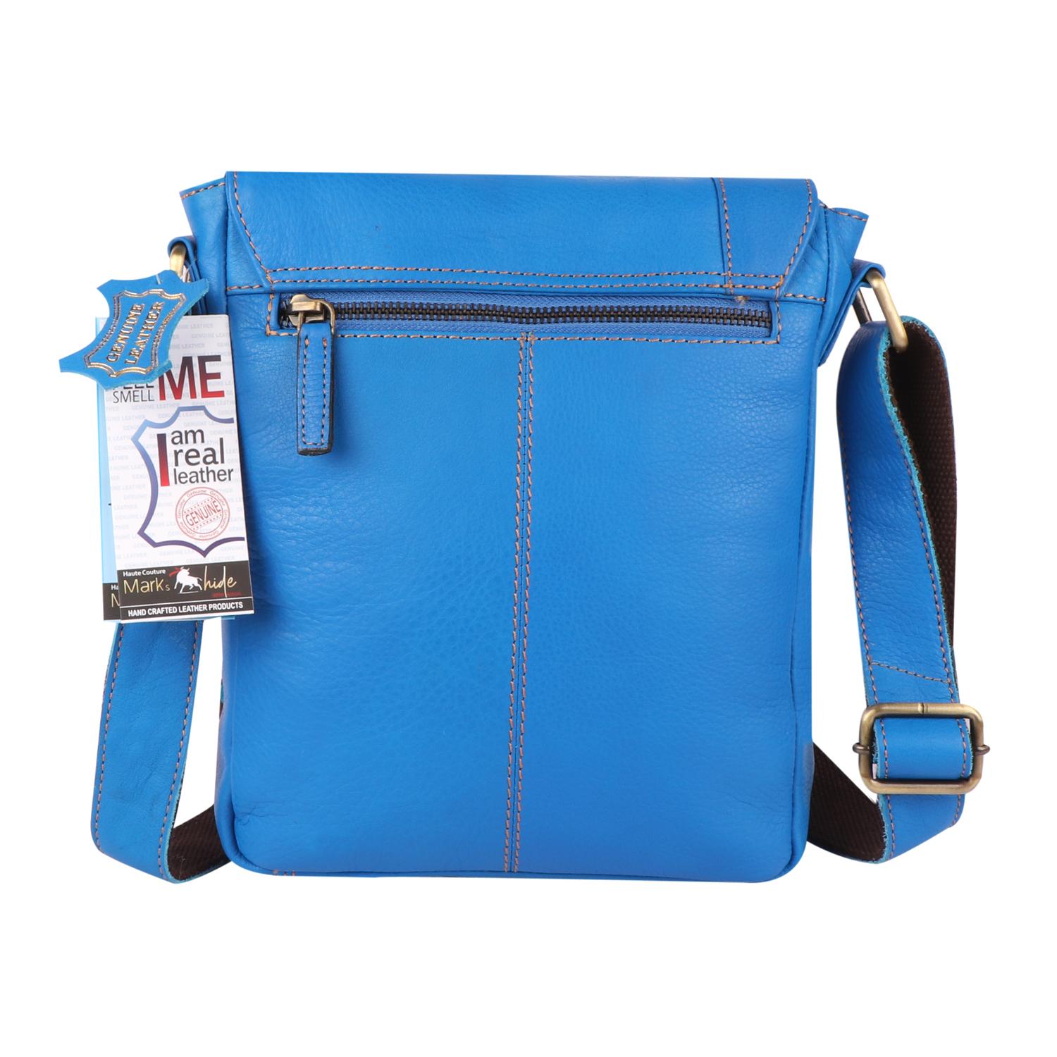 SIDE LEATHER SIDE BAG BLUE