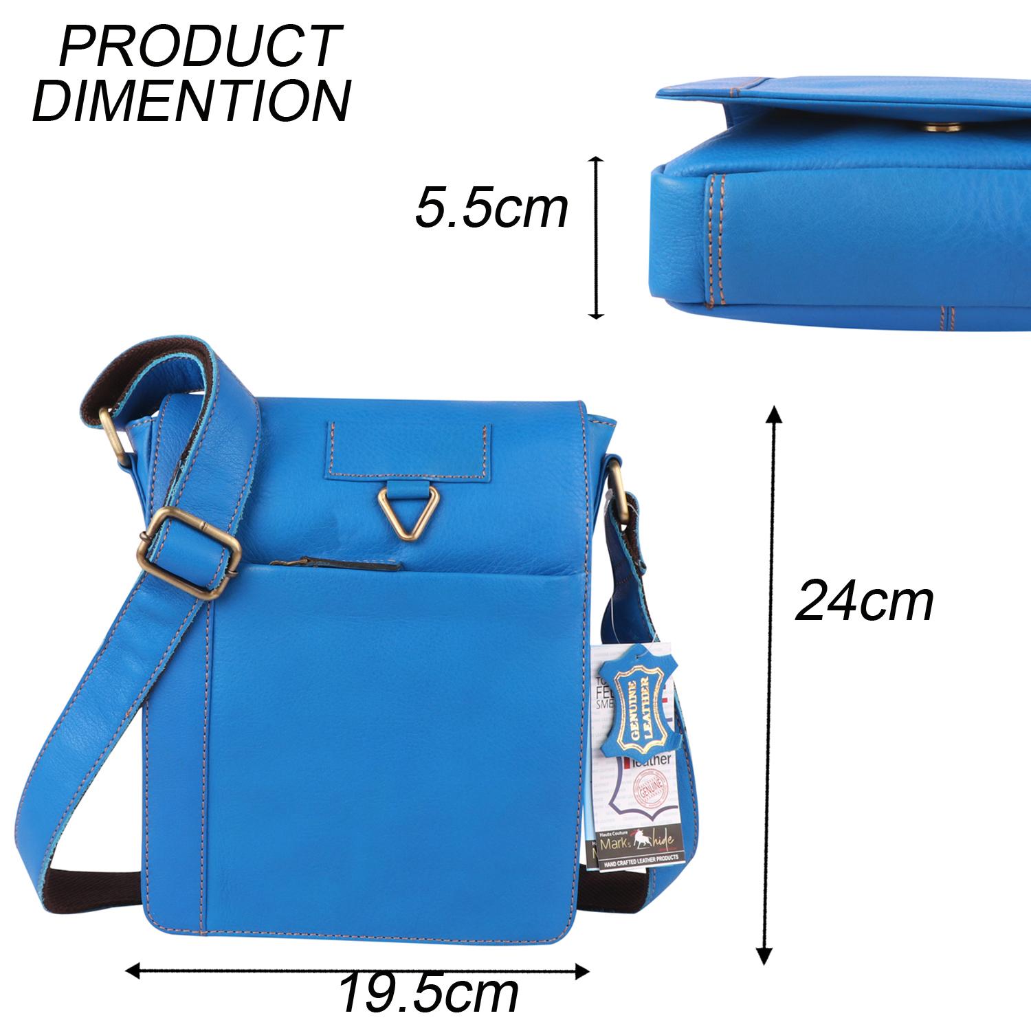 SIDE LEATHER SIDE BAG BLUE