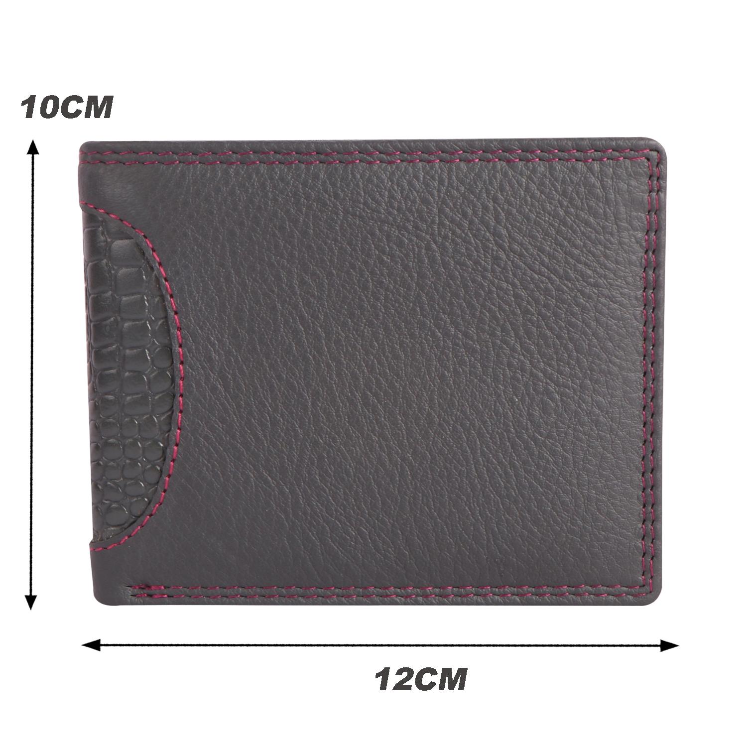 GREY LEATHER WALLET